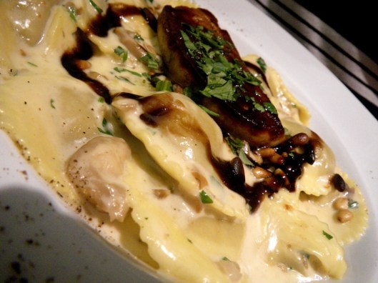 Tortelli cepes and foie gras de canard