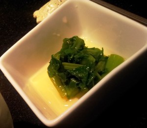 Spinach in soya sauce