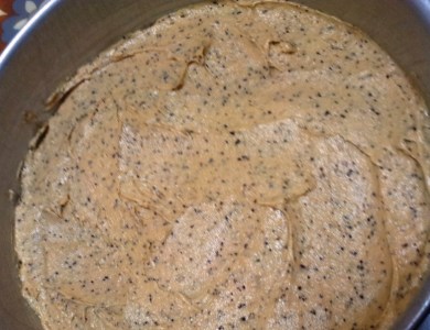 Spread into 8 inch round tin