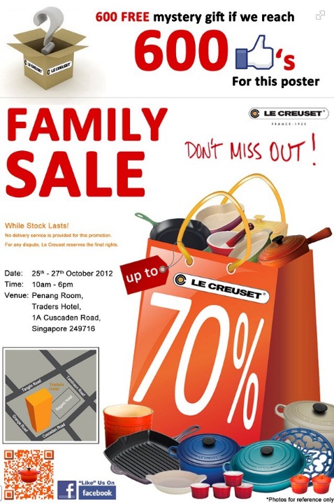 Le Creuset Family Sale 2012 Singapore