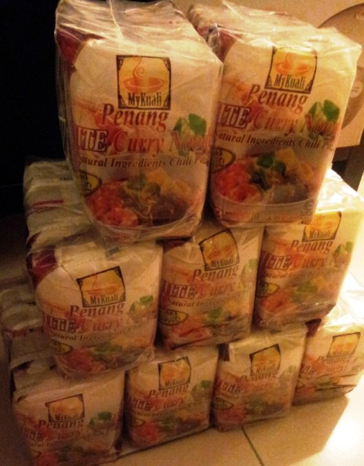 Tower of instant noodles